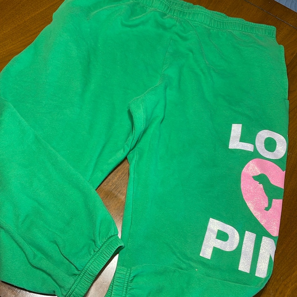 Pink women sweatpants green color size XXL